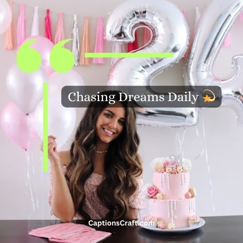 Three Word 24th Birthday Instagram Captions (Editors Pick)