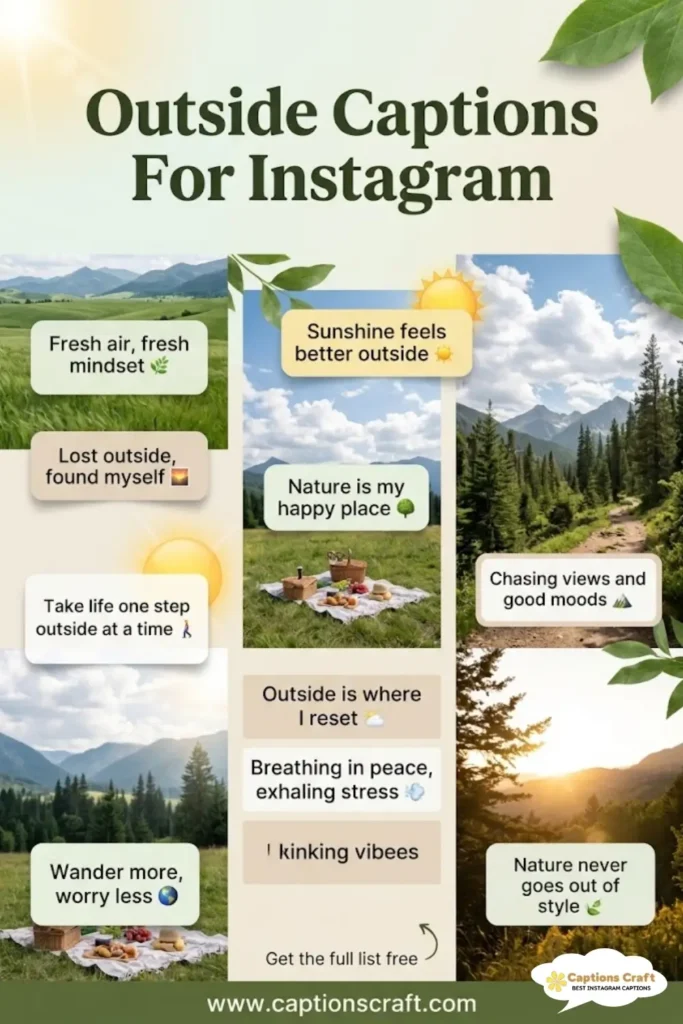 127+ Inspiring Outside Captions For Instagram and Quotes to Brighten Your Feed