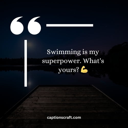 Funny swimming captions for Instagram
