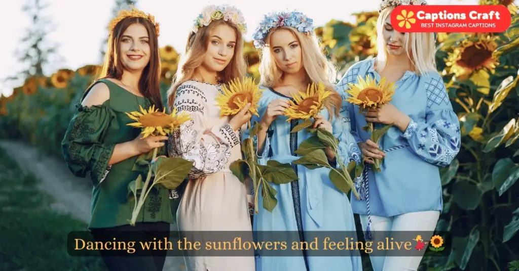 Beautiful sunflower captions for Instagram
