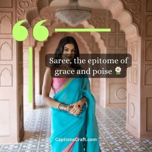 Best Short Saree Captions For Instagram Pinterest