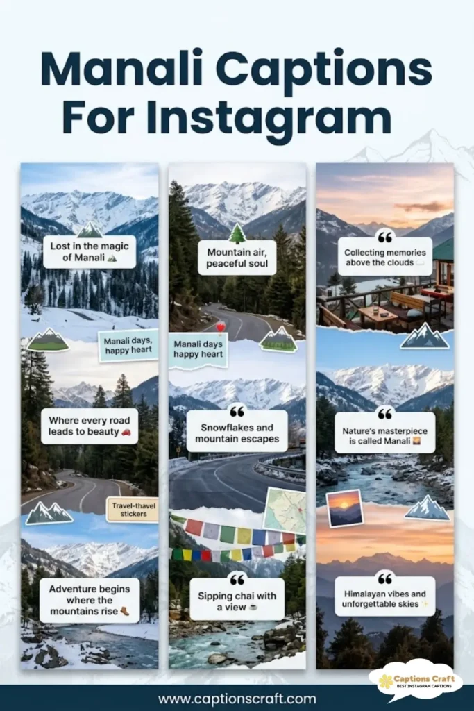 135+ Magical Manali Captions For Instagram and Quotes to Inspire Adventure
