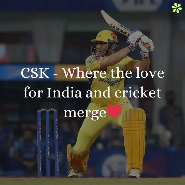 CSK Instagram captions for Indian fans
