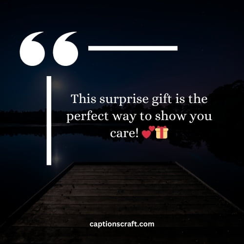 Captivating surprise gift captions to elevate your Instagram game