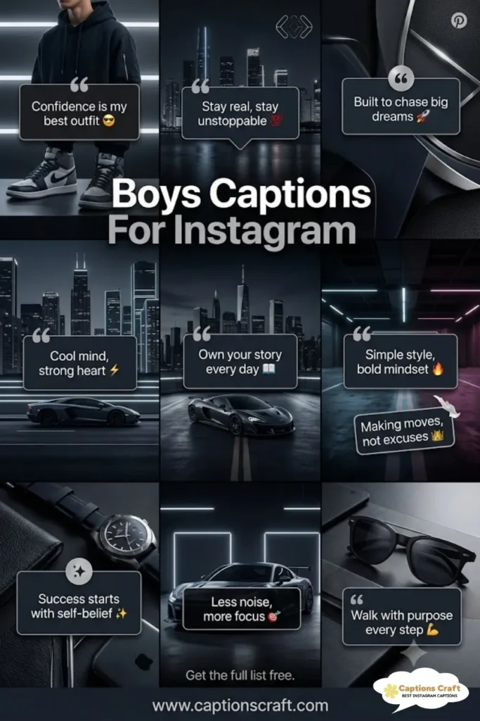 139+ Cool Boys Captions For Instagram and Quotes To Match Any Mood