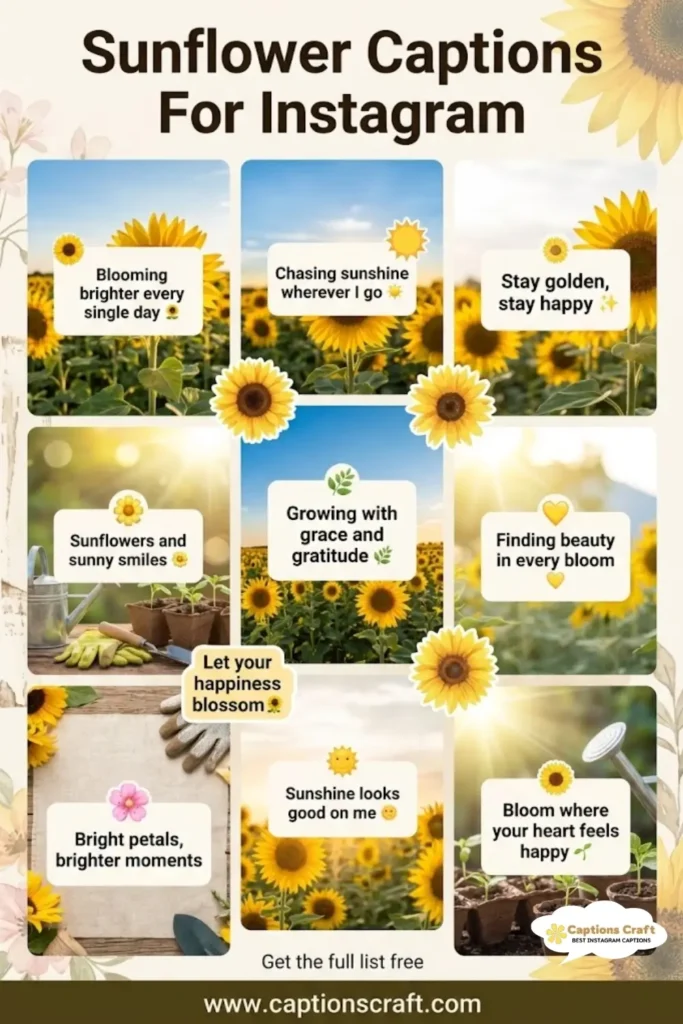 145+ Creative Sunflower Captions For Instagram and Quotes to Brighten Your Feed