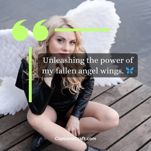 Dark angel captions for Instagram