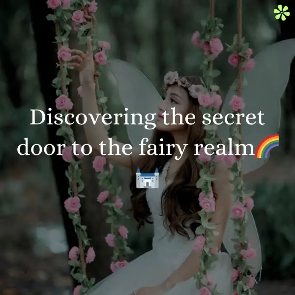 A person finding a hidden door leading to the enchanting world of fairies.