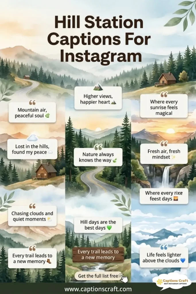 143+ Inspiring Hill Station Captions For Instagram and Quotes to Spark Your Wanderlust
