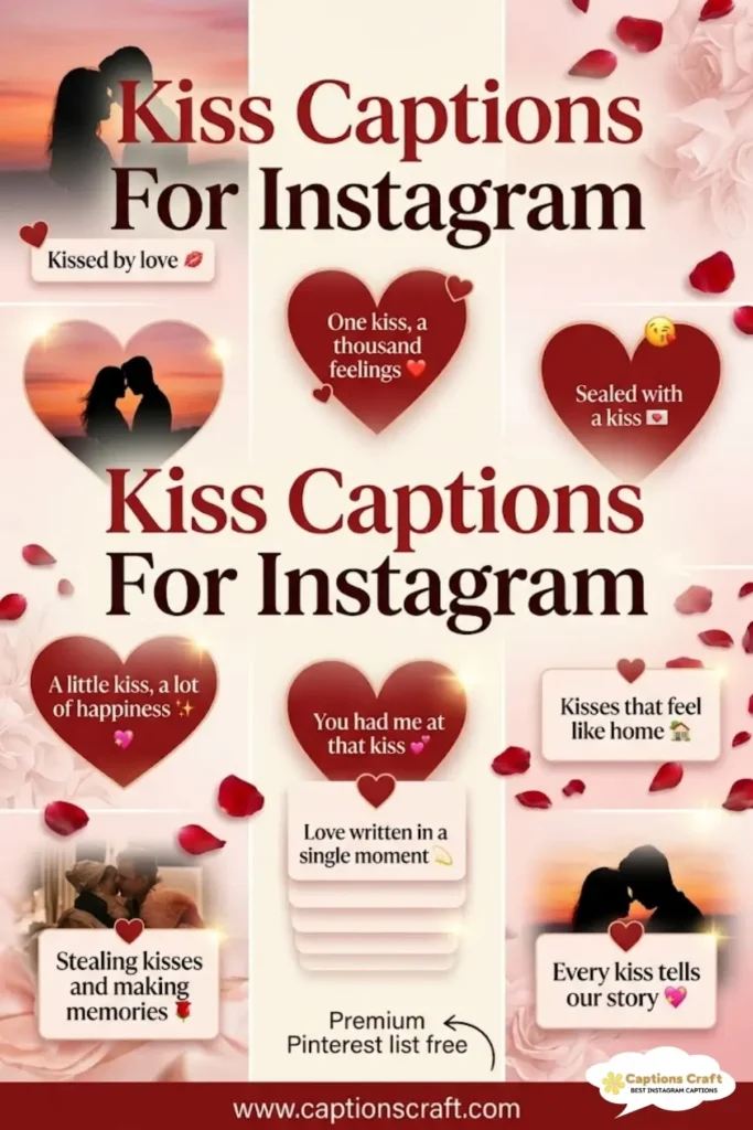 149+ Irresistible Kiss Captions For Instagram And Quotes That Spark Romance and Joy