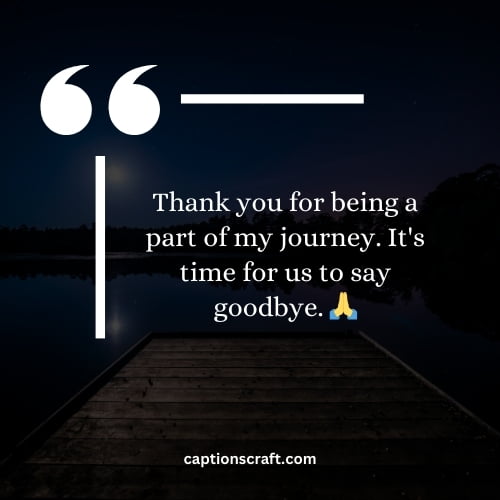 Heartfelt farewell captions for Instagram