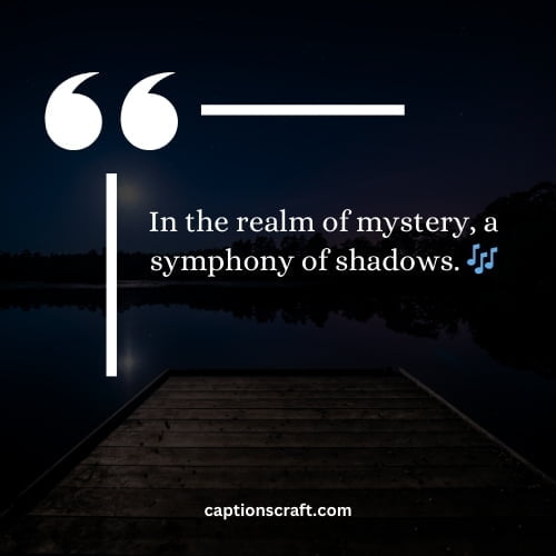 In the realm of mystery, a symphony of shadows. 🎶