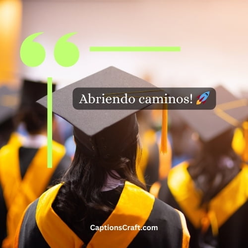 One Word Spanish Graduation Captions For Instagram