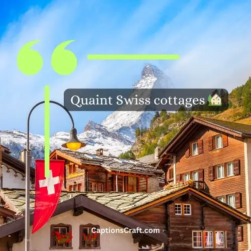 Three Word Switzerland Captions For Instagram (Editors Pick)