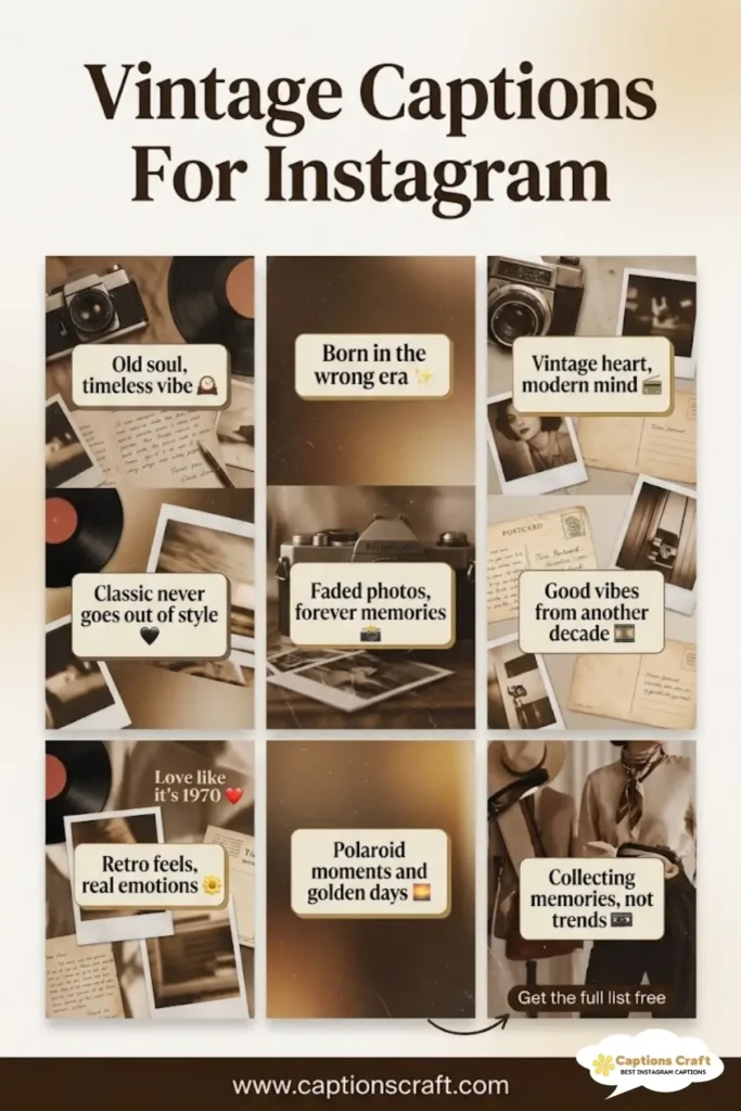 129+ Timeless Vintage Captions For Instagram and Quotes to Ignite Your Creativity
