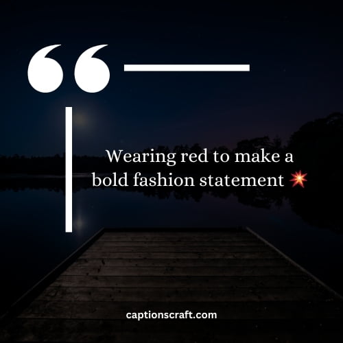 Trendy Red Dress Captions for Instagram