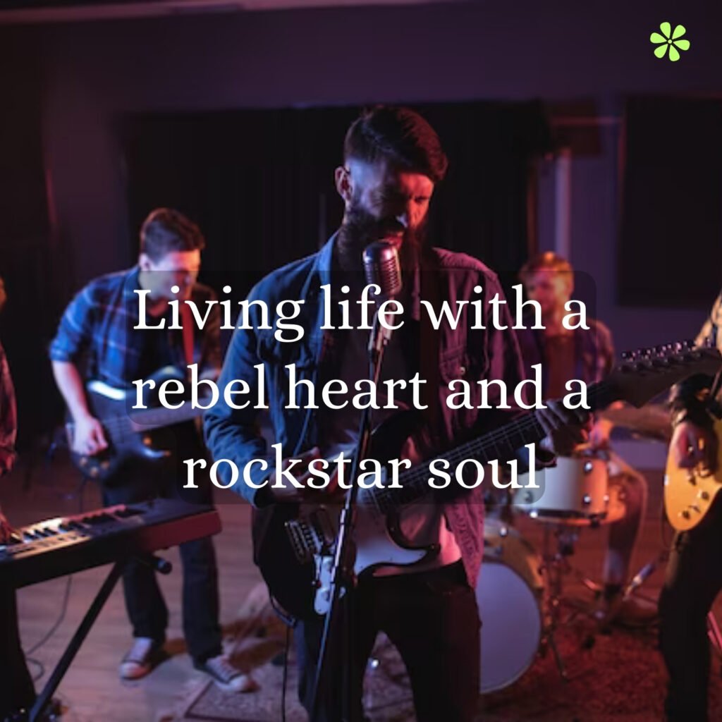 Unconventional and passionate, this image represents a life lived with a rebel heart and a rockstar soul.