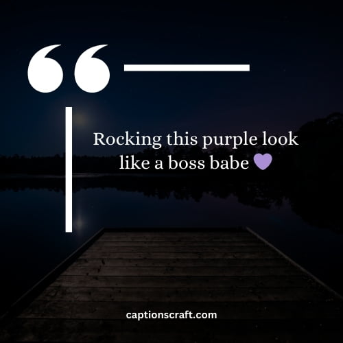 Vibrant purple captions for Instagram