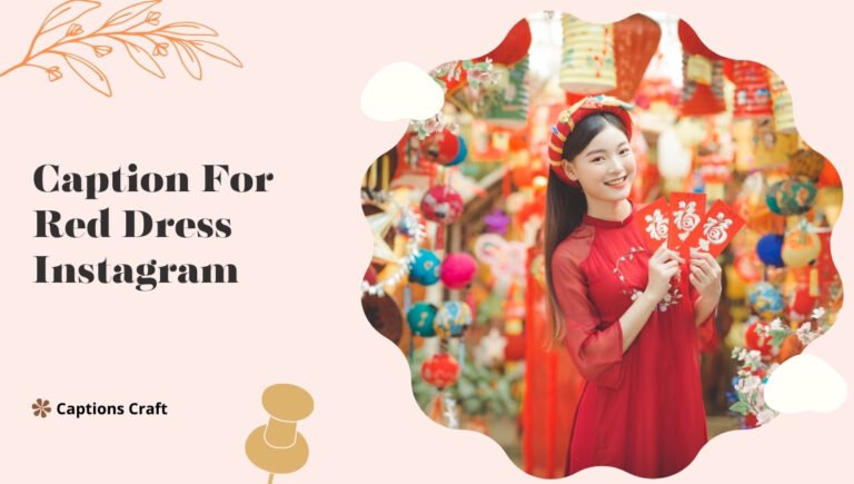 caption for red dress instagram