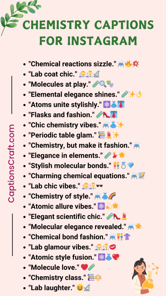 Chemistry Captions for Instagram