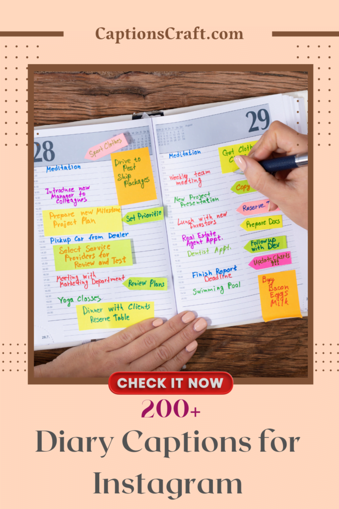 300+ Diary Captions for Instagram: Inspiring and Creative Ideas for Your Daily Journal 6 Diary Captions for Instagram