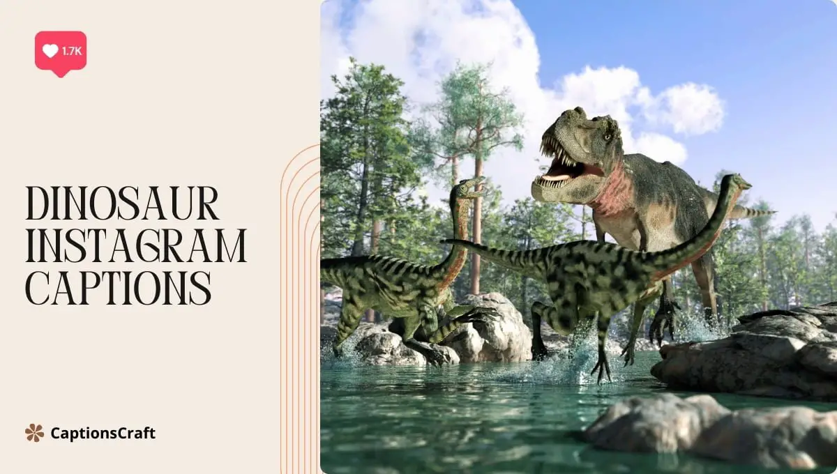 Fun and creative dinosaur-related captions for Instagram posts.