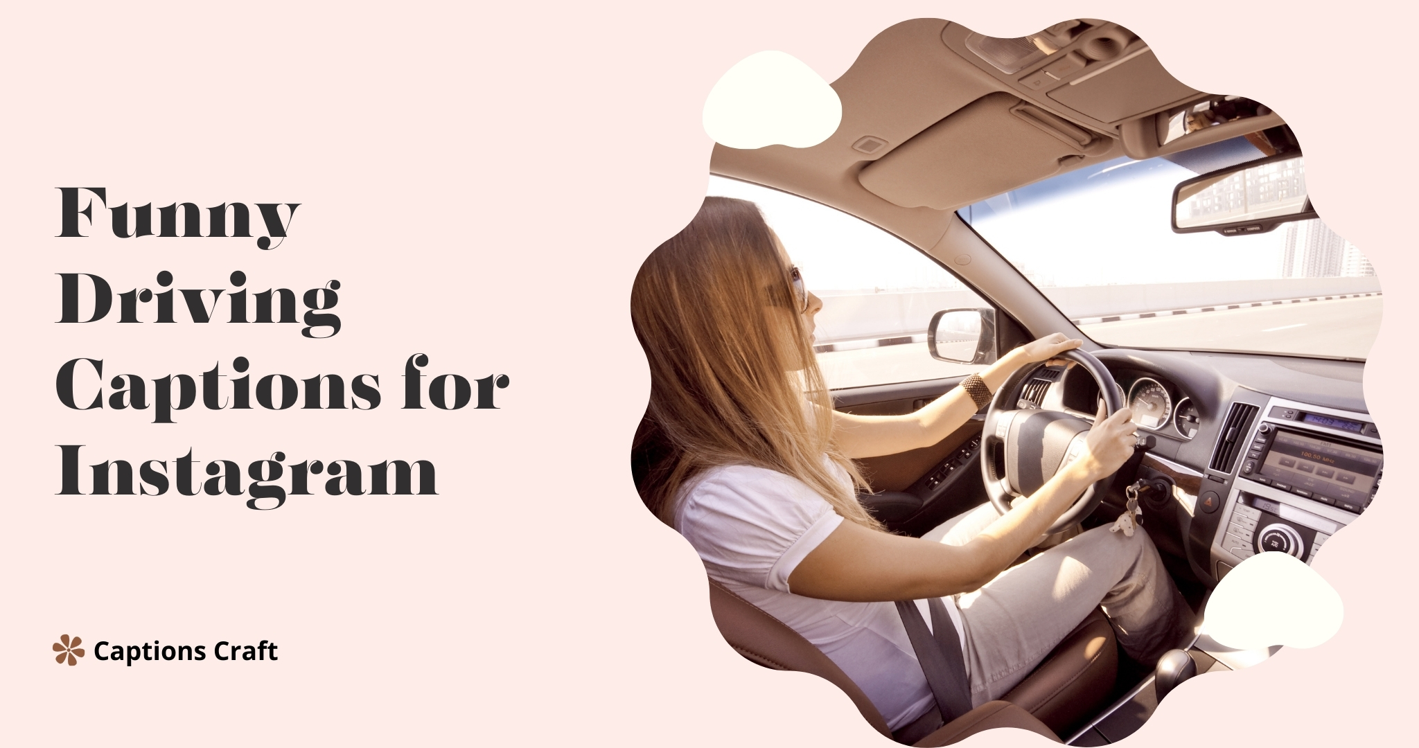 Funny driving captions for Instagram: "Cruising with laughter, buckle up for hilarious adventures! #DrivingHumor #InstagramLaughs"