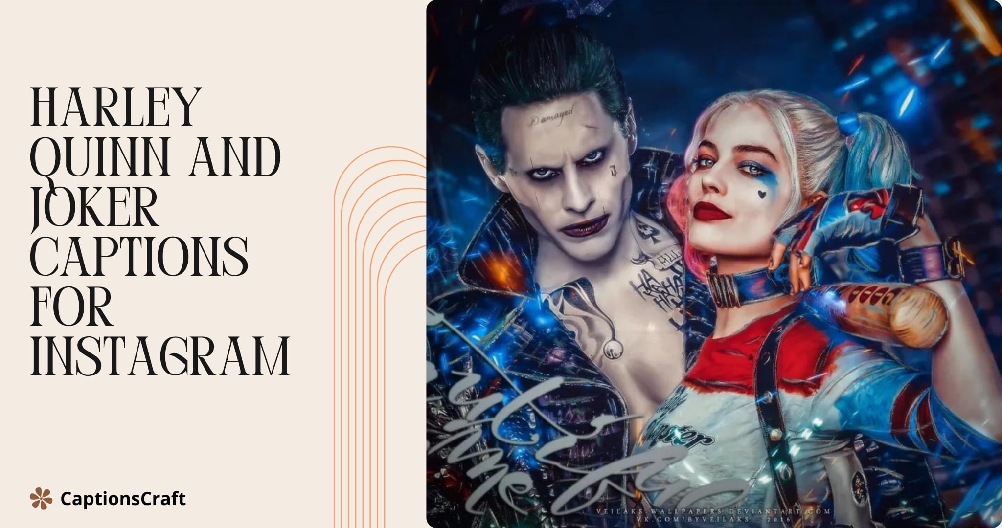 Harley Quinn and Joker: Perfectly twisted couple. Captions for Instagram that capture their chaotic love. #HarleyQuinn #Joker #InstagramCaptions