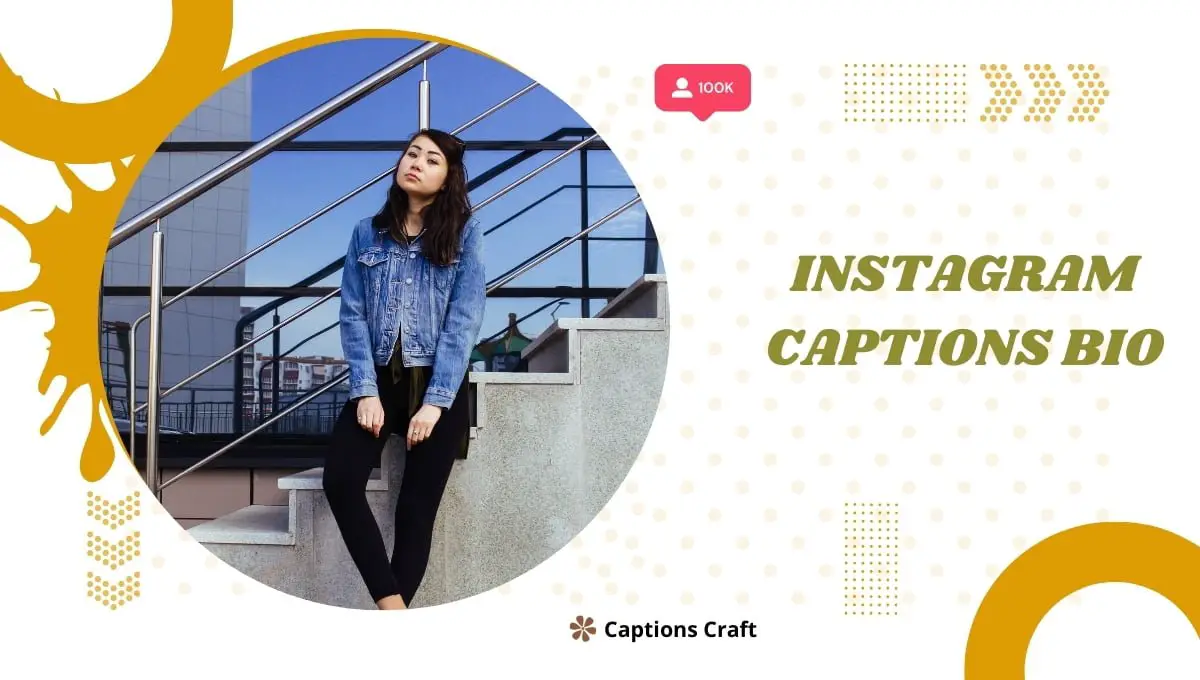 "Instagram captions bio" - A creative and concise description for an image that showcases the importance of captivating and engaging captions for Instagram bios.