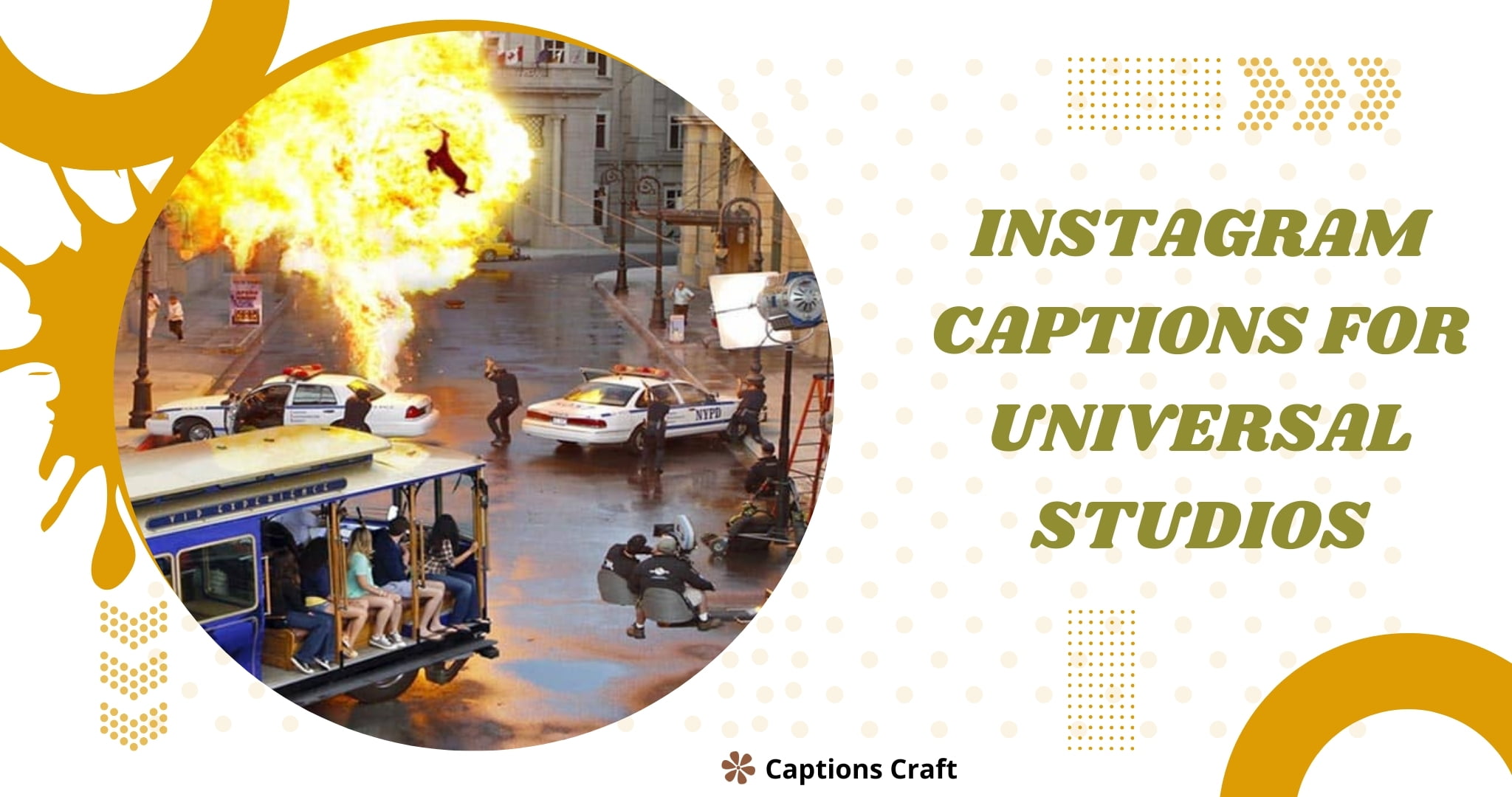 Instagram captions for Universal Studios: "Experience the magic of Universal Studios with these captivating captions. Share your unforgettable moments with the world!"