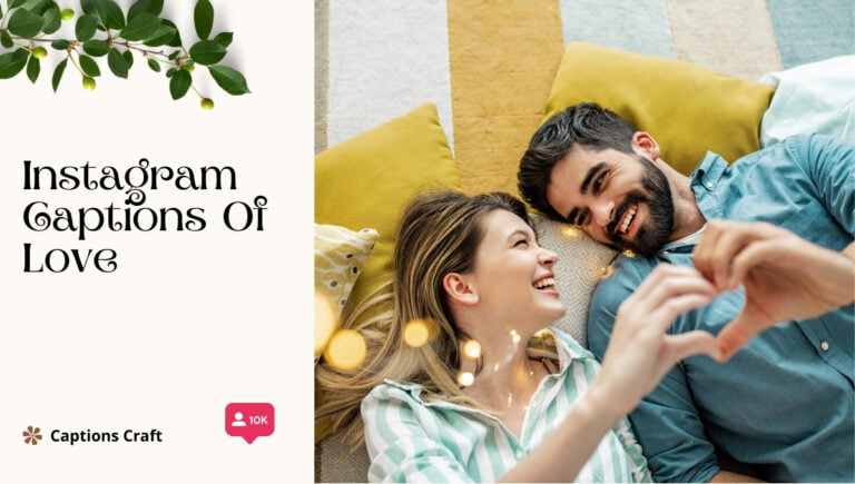 instagram captions of love