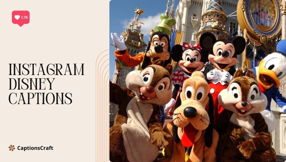 A collection of Disney-themed captions for Instagram posts, providing creative and engaging content for social media users.