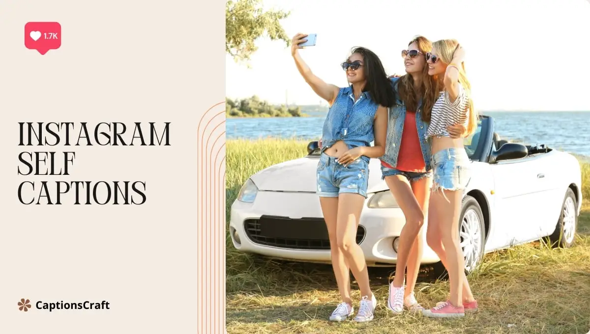 Three girls posing for a selfie with a car in the background. A fun moment captured with smiles and excitement.