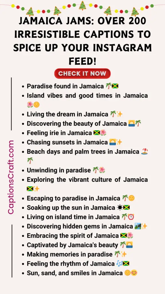 Jamaica Captions For Instagram