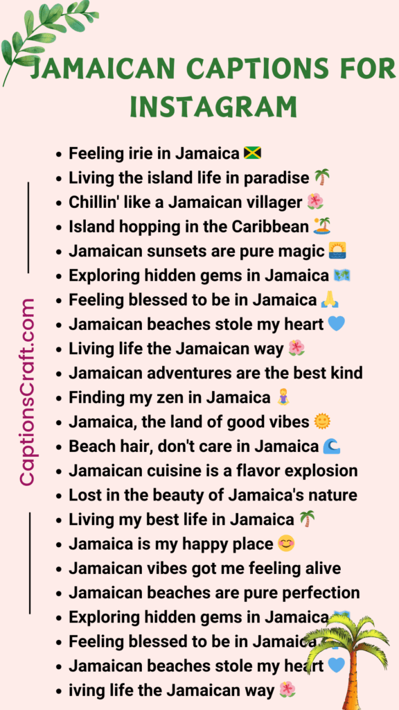 Jamaican Captions for Instagram
