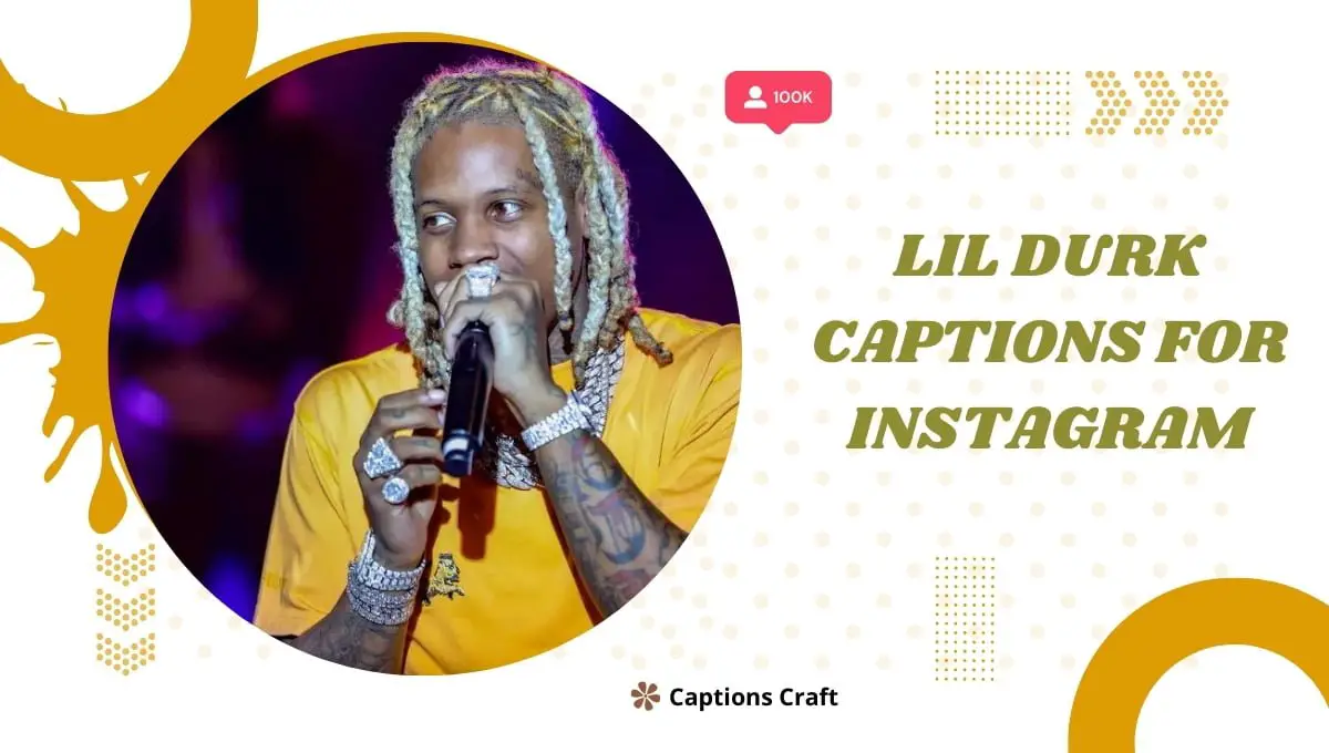 A visually appealing image showcasing the words "lil dirk captions for Instagram" in trendy fonts on a colorful background.
