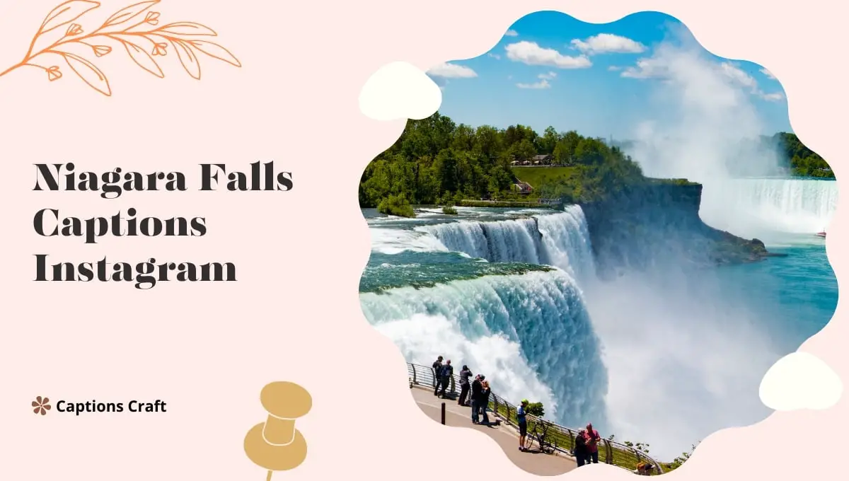 Niagara Falls: Majestic waterfall with powerful cascades of water surrounded by lush greenery.