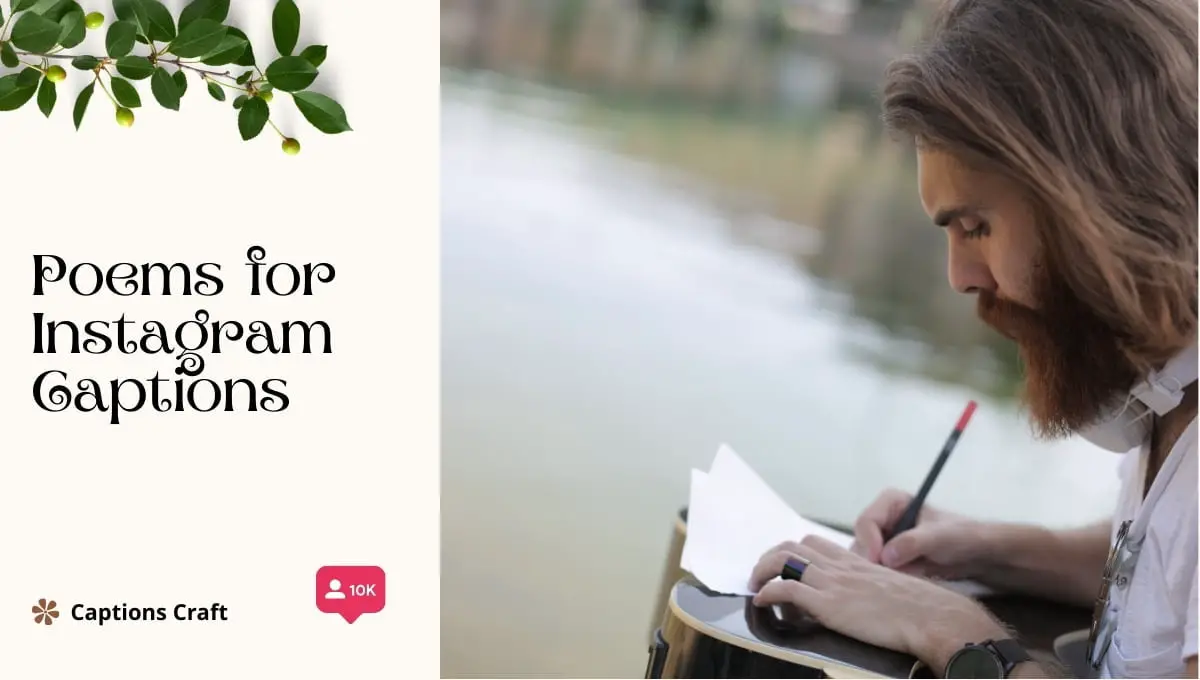 Enhance your Instagram captions with captivating poetic verses. Express your thoughts creatively through these inspiring poems. #Poetry #InstagramCaptions