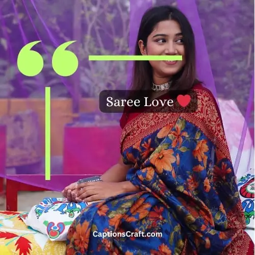 short Saree Quotes For Instagram Captions