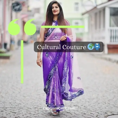 two Word Saree Quotes for Instagram Captions