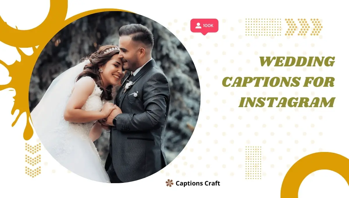 Wedding bliss captured in a single frame. Perfect captions for your Instagram wedding photos. #WeddingCaptions #InstagramWedding #LoveInPictures.