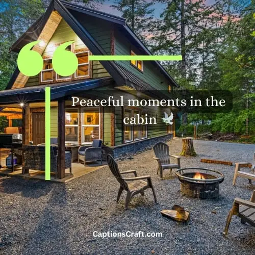 Best Cabin Captions For Instagram