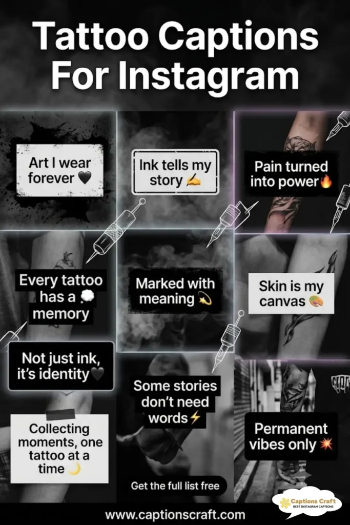143+ Inspiring Tattoo Captions For Instagram and Quotes to Showcase Your Artistry