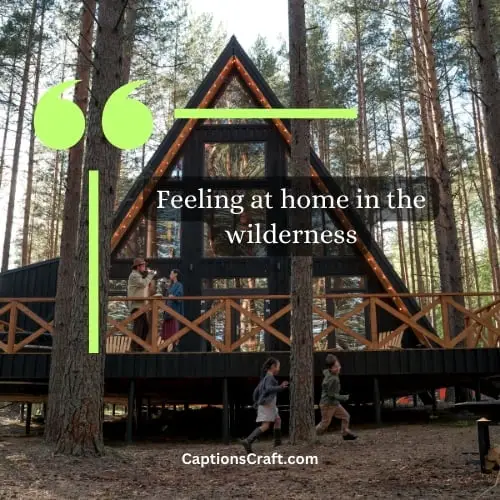 Cozy cabin Instagram captions