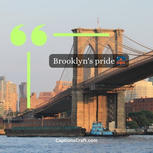 Duo-word Instagram Captions For Brooklyn Bridge (Snappy)