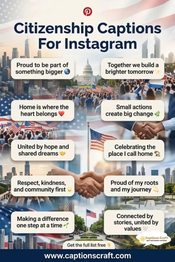 Unforgettable Citizenship Captions For Instagram to Inspire 147+ Moments