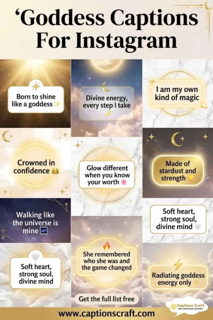 139+ Enchanting Goddess Captions For Instagram And Quotes That Radiate Power and Grace