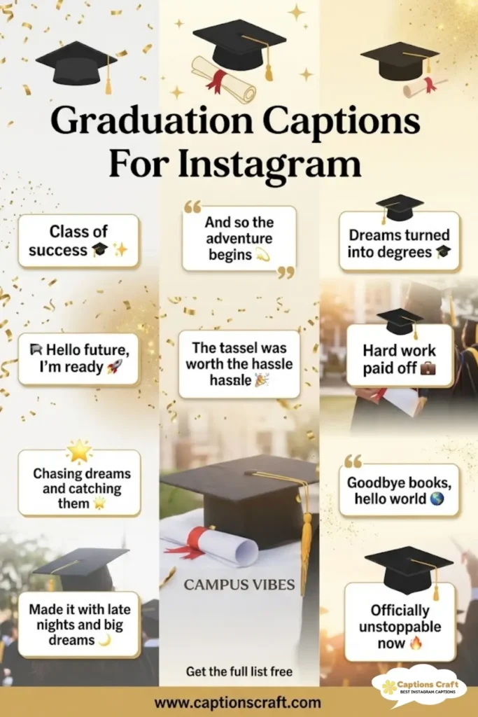 147+ Inspiring Graduation Captions For Instagram And Quotes to Celebrate Your Success