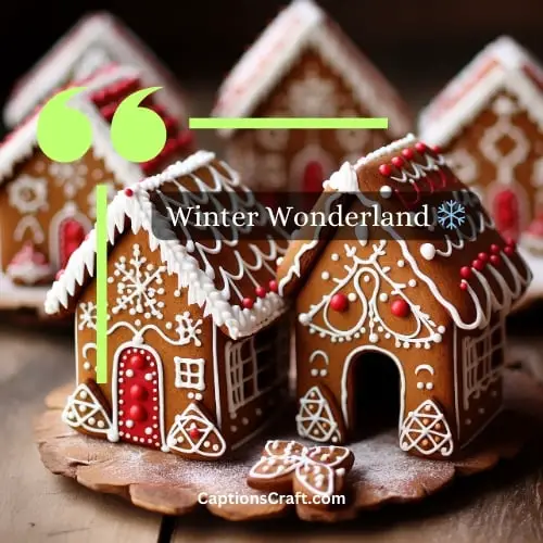 Short Gingerbread House Instagram Captions