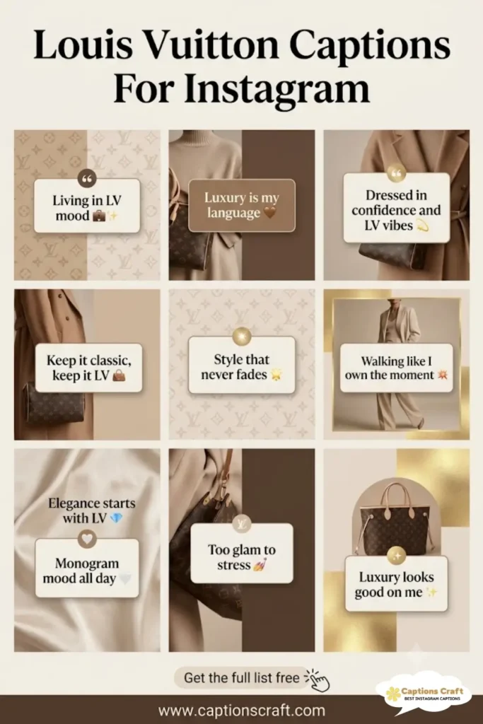 139+ Chic Louis Vuitton Captions For Instagram and Quotes That Shine with Style